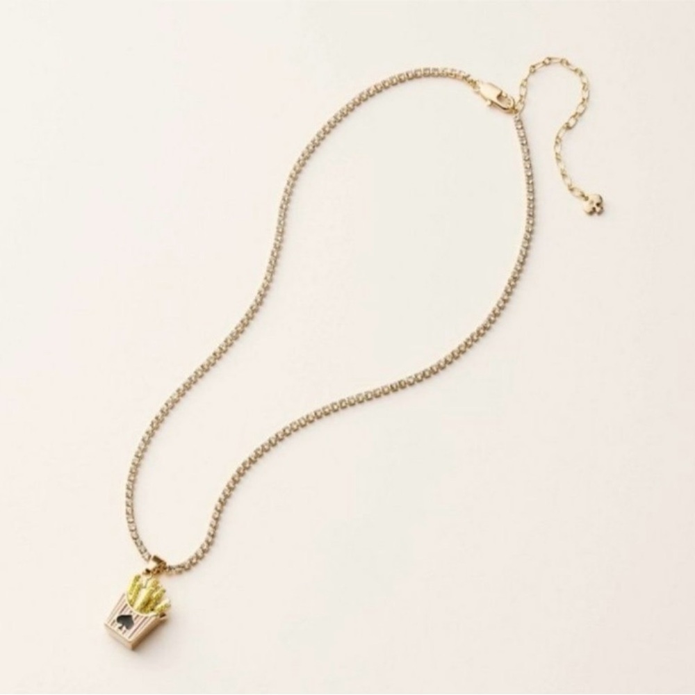 NIB - KATE SPADE X Target 2025 LIMITED EDITION Collab - Gold French Fry Necklace - Picture 3 of 9